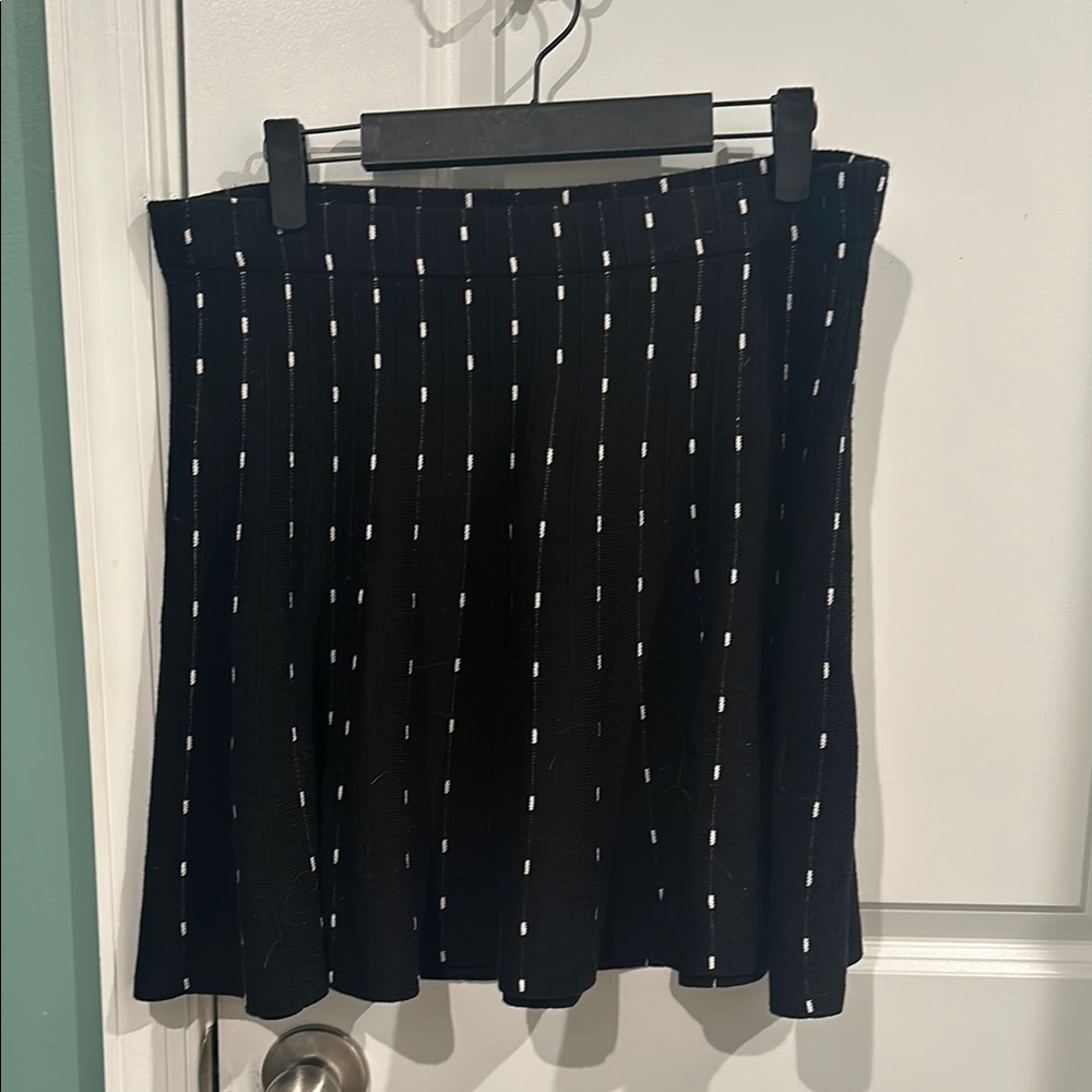 Flirty Black Skirt with White Accents